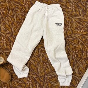 White Fox Light Gray Joggers